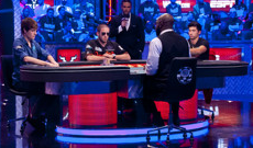 Shaun dealing at 2012 WSOP Main Event final table