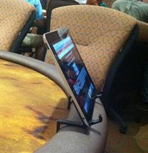 Tablet at the poker table