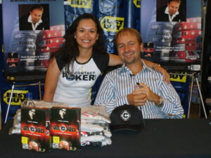 Patty Landis with Daniel Negreanu