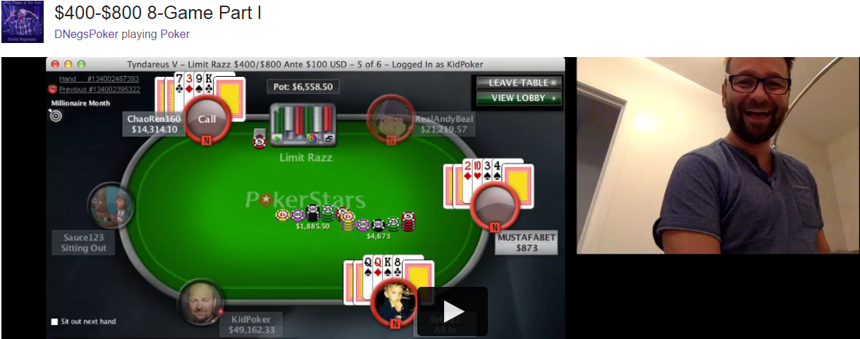 Daniel Negreanu peeing during Twitch stream