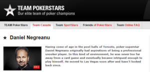 Daniel Negreanu Team PokerStars