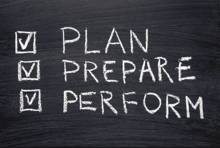 plan prepare perform