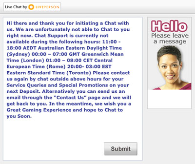 ask casino livechat