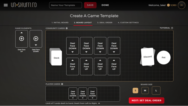 Unshuffled create a game