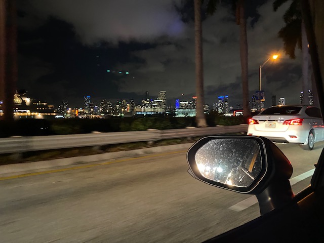 Miami skyline at night