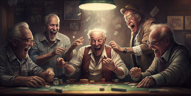 seniors poker artistic