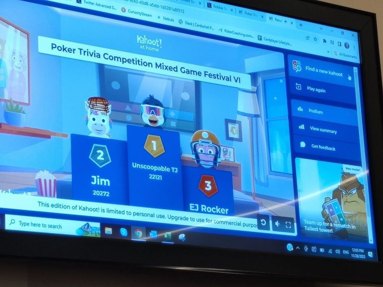 poker trivia competition