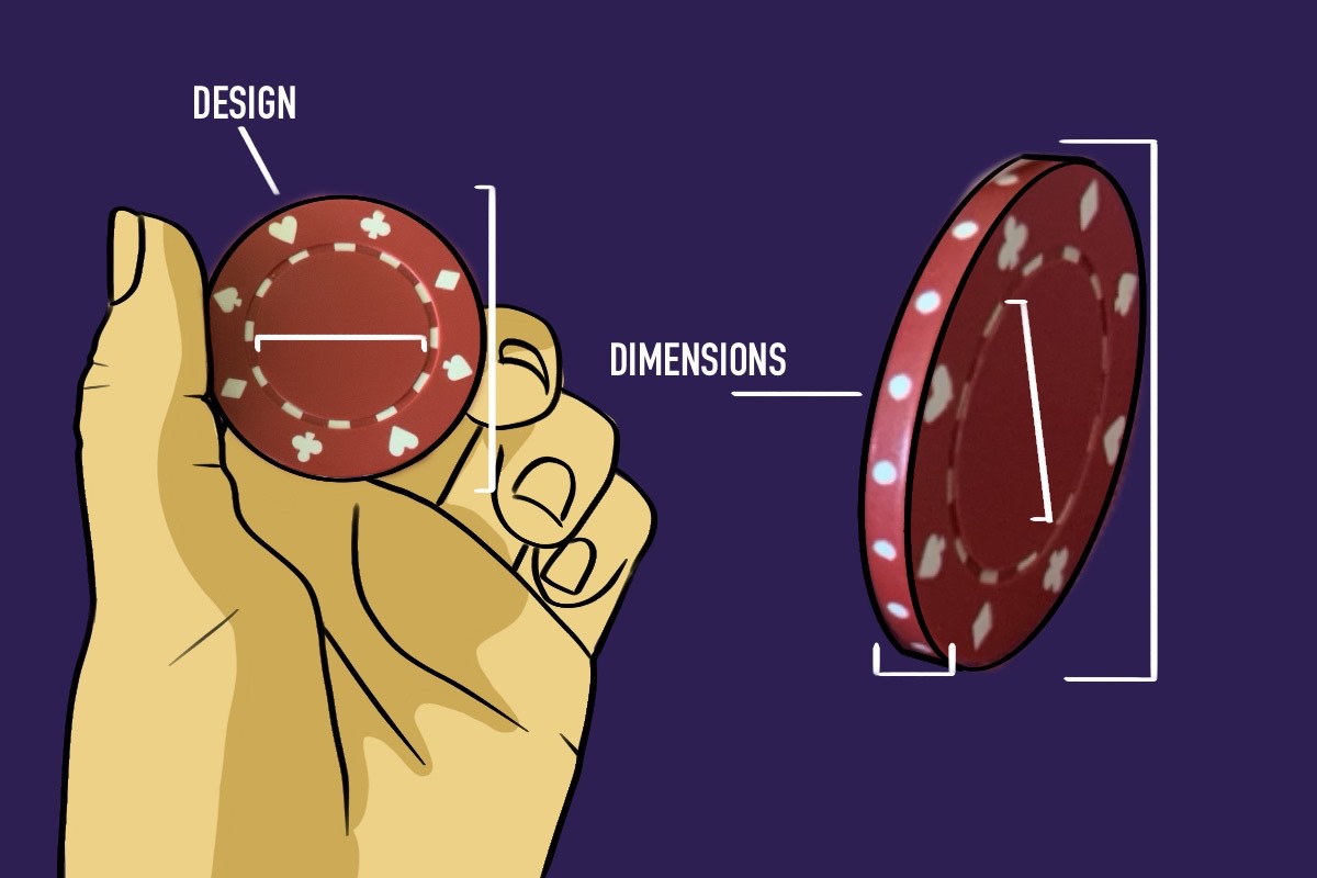 casino grade poker chips dimensions details