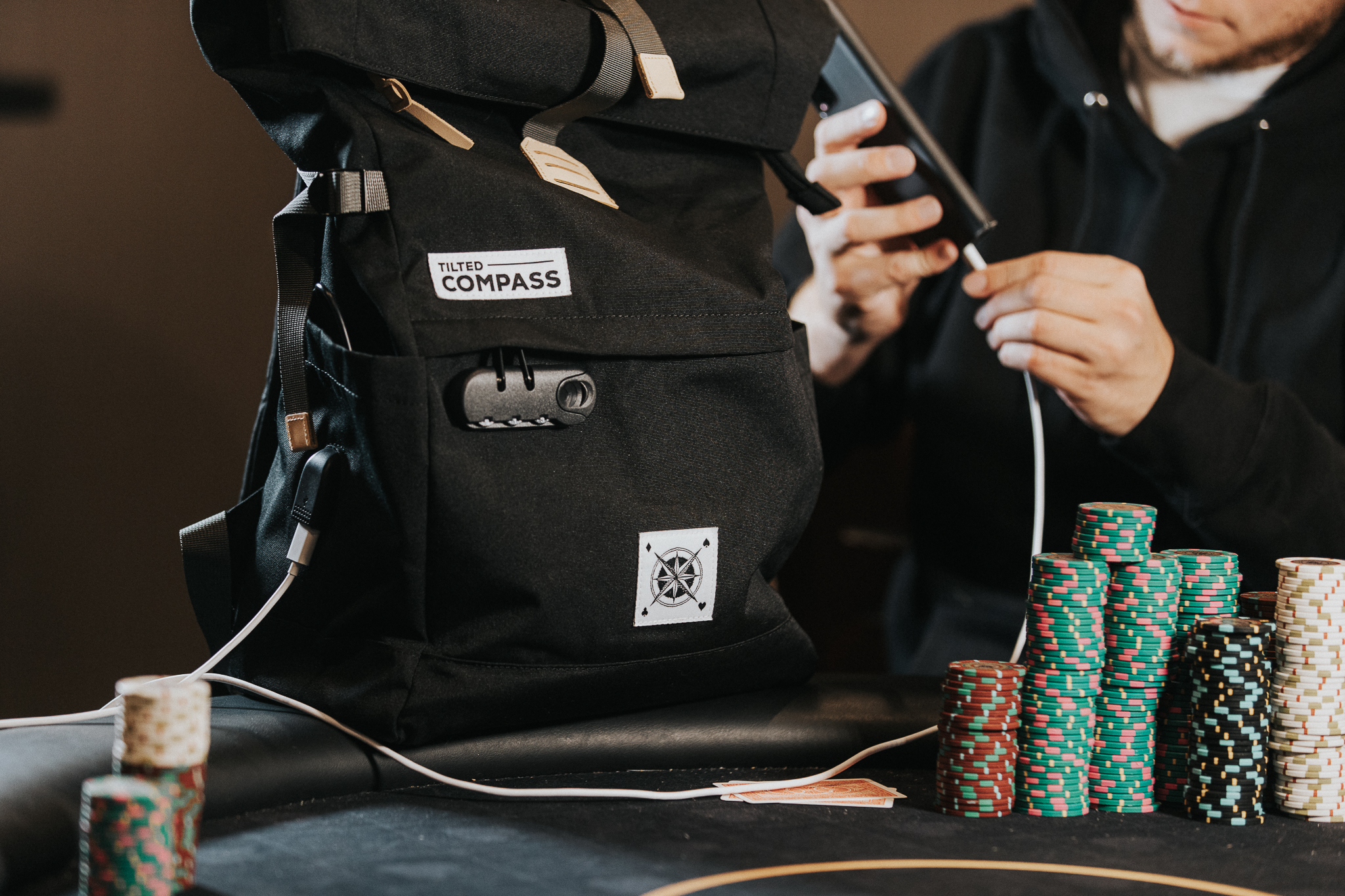 Tilted Compass Poker Backpack