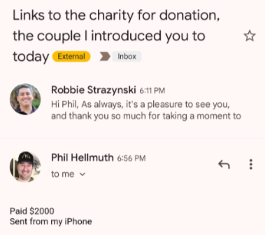 Hellmuth donation