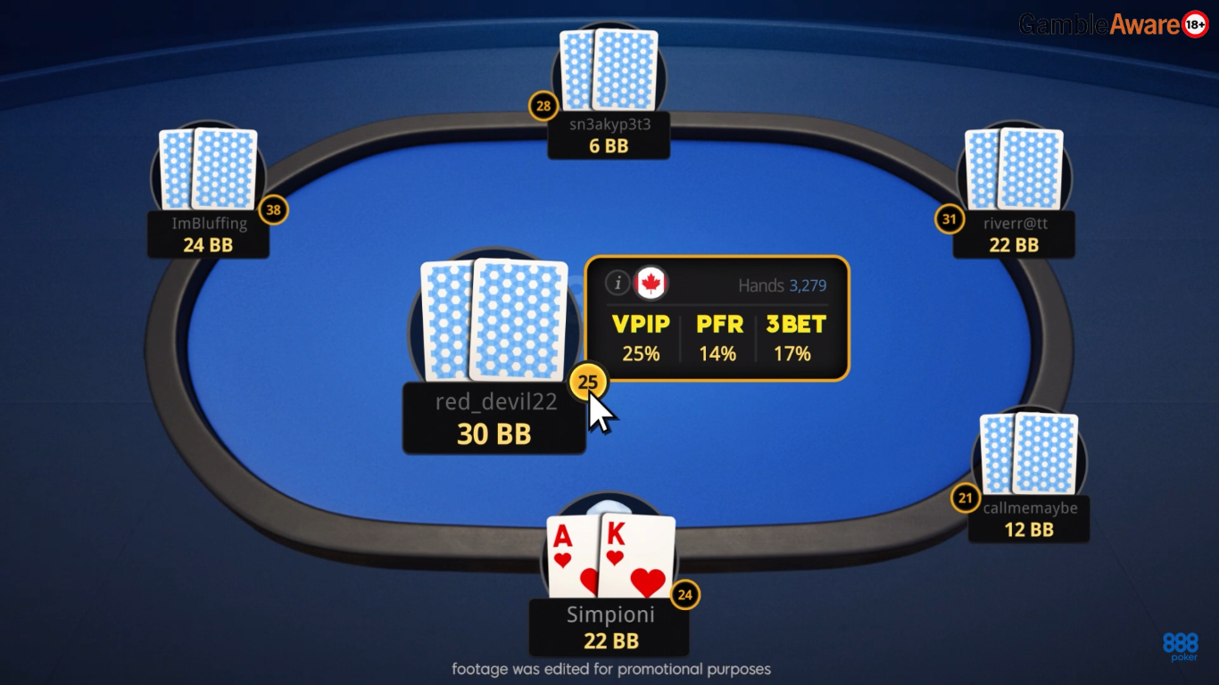 888poker internal HUD Feature
