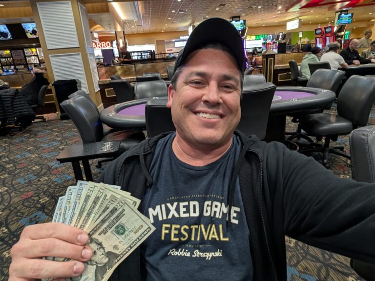 Robbie first tournament cash