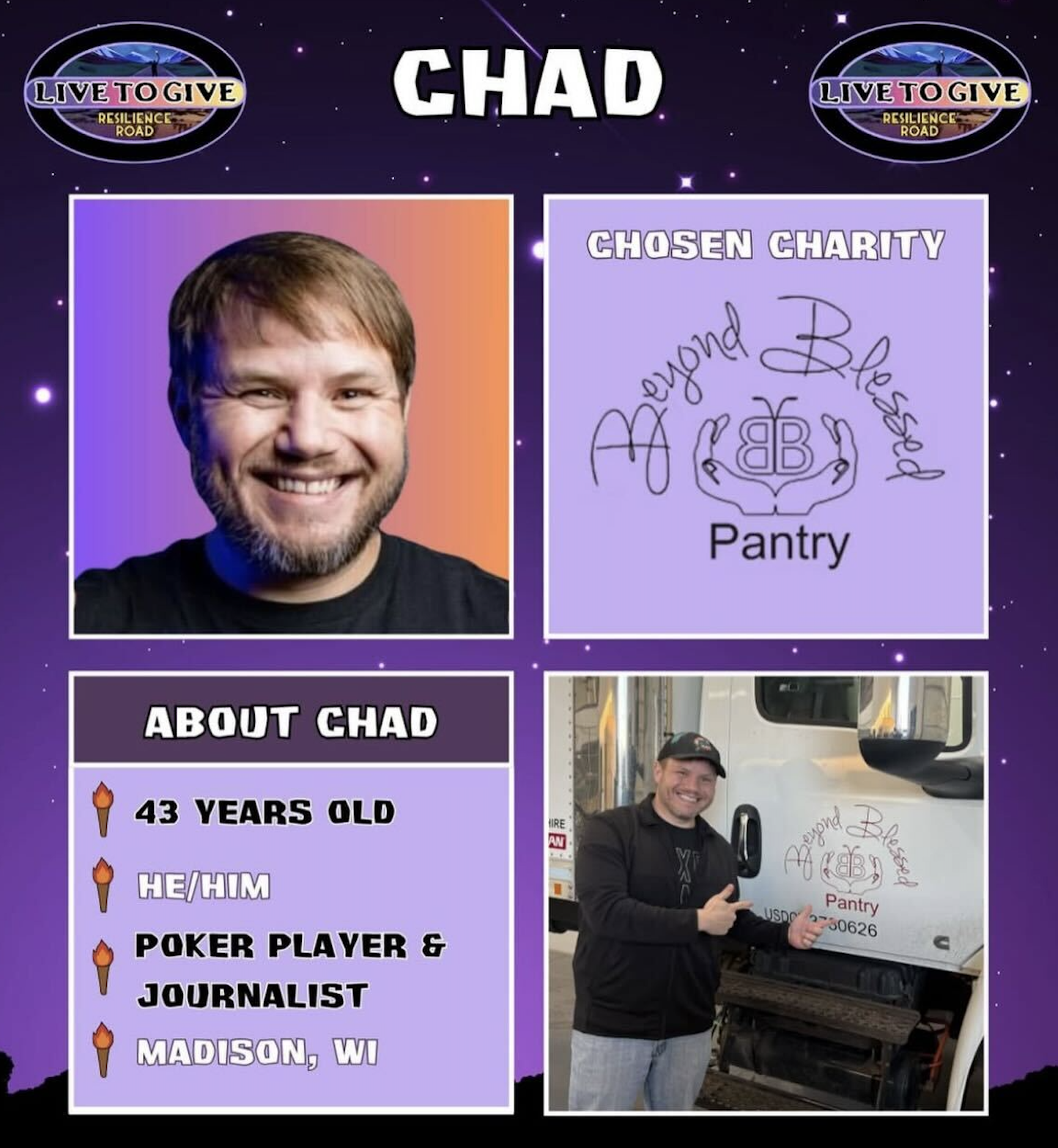 Live to Give Season 9 Chad Holloway