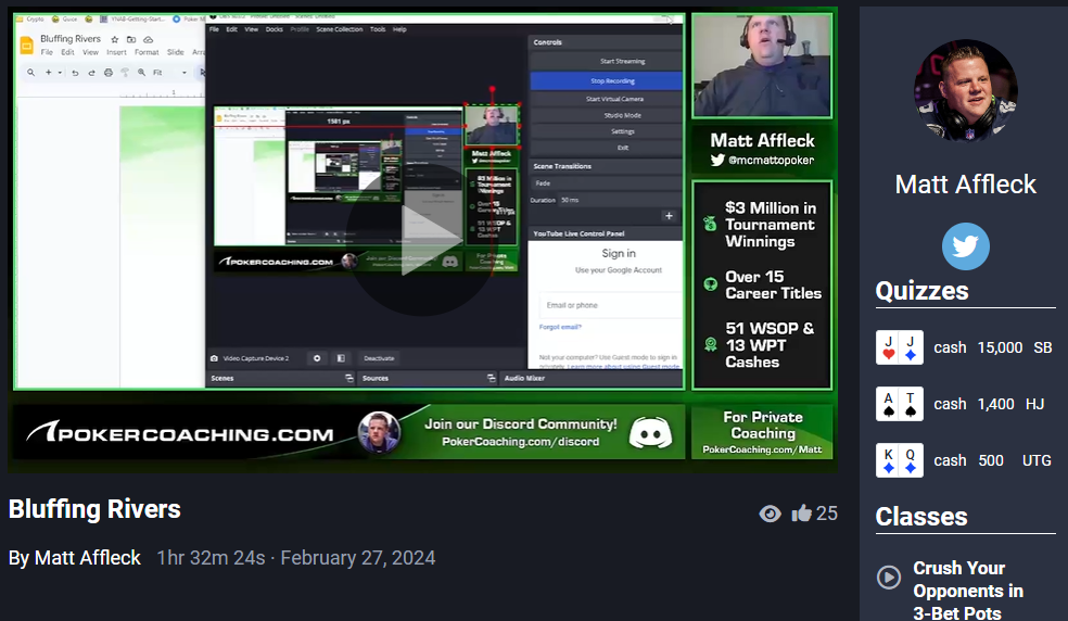 Pokercoaching.com Bluffing Rivers