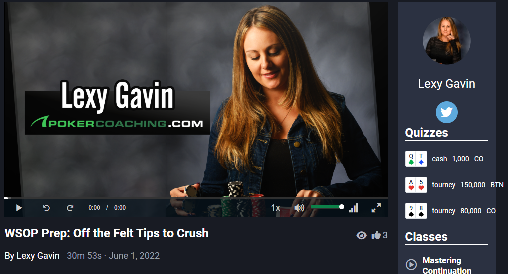 Pokercoaching WSOP Prep off the felt tips