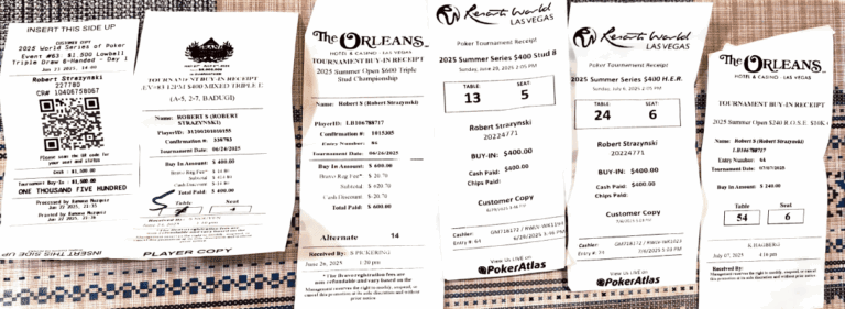 tournament receipts