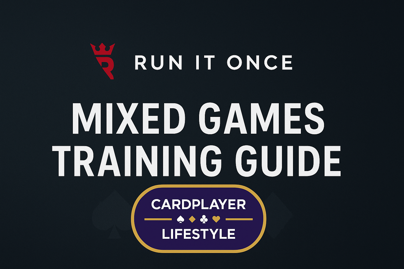Run It Once Training Mixed Games