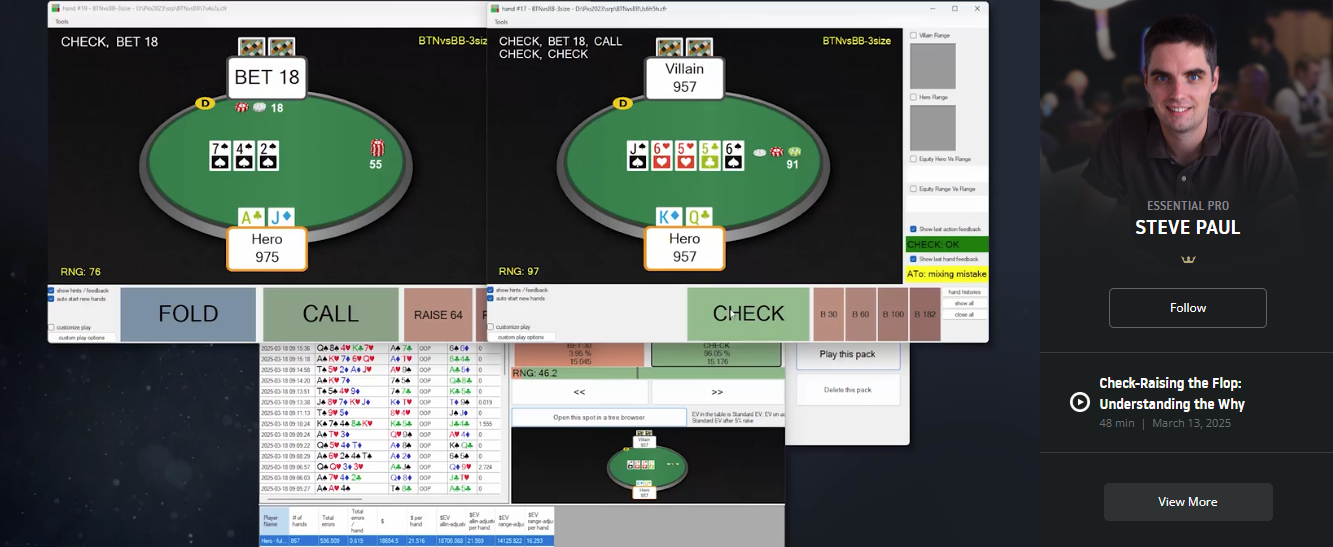 Run It Once Essential check raising flop