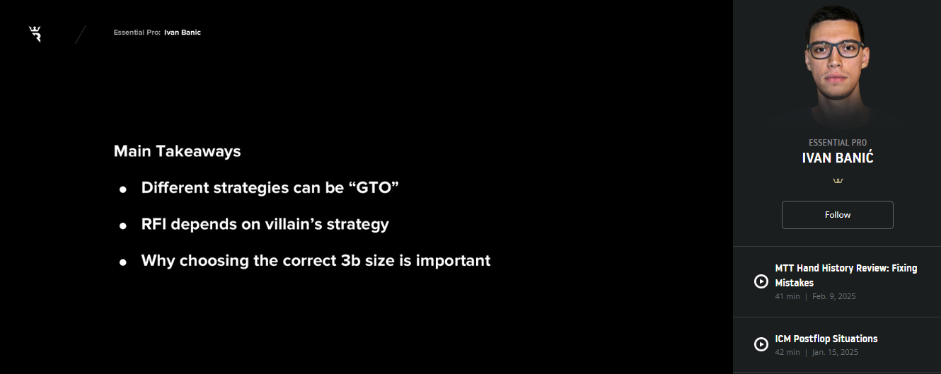 Run It Once Training Different Ideas for Preflop