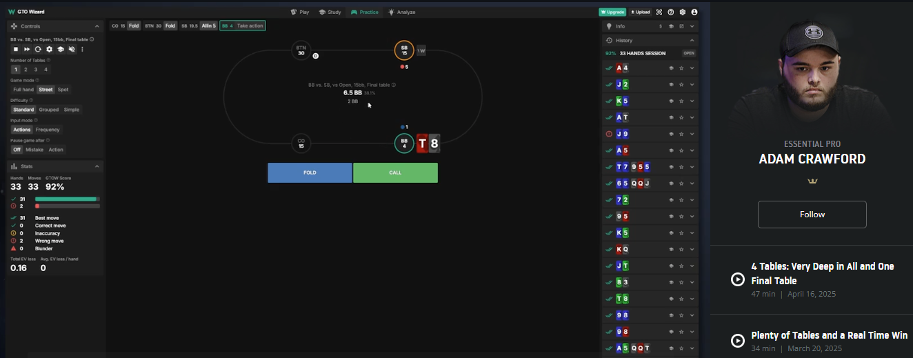 Run It Once Training Final Table BB vs Opens